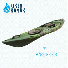 4,3 m Angler 4.3 pesca de un solo asiento sentarse en Kayak superior, motor disponible